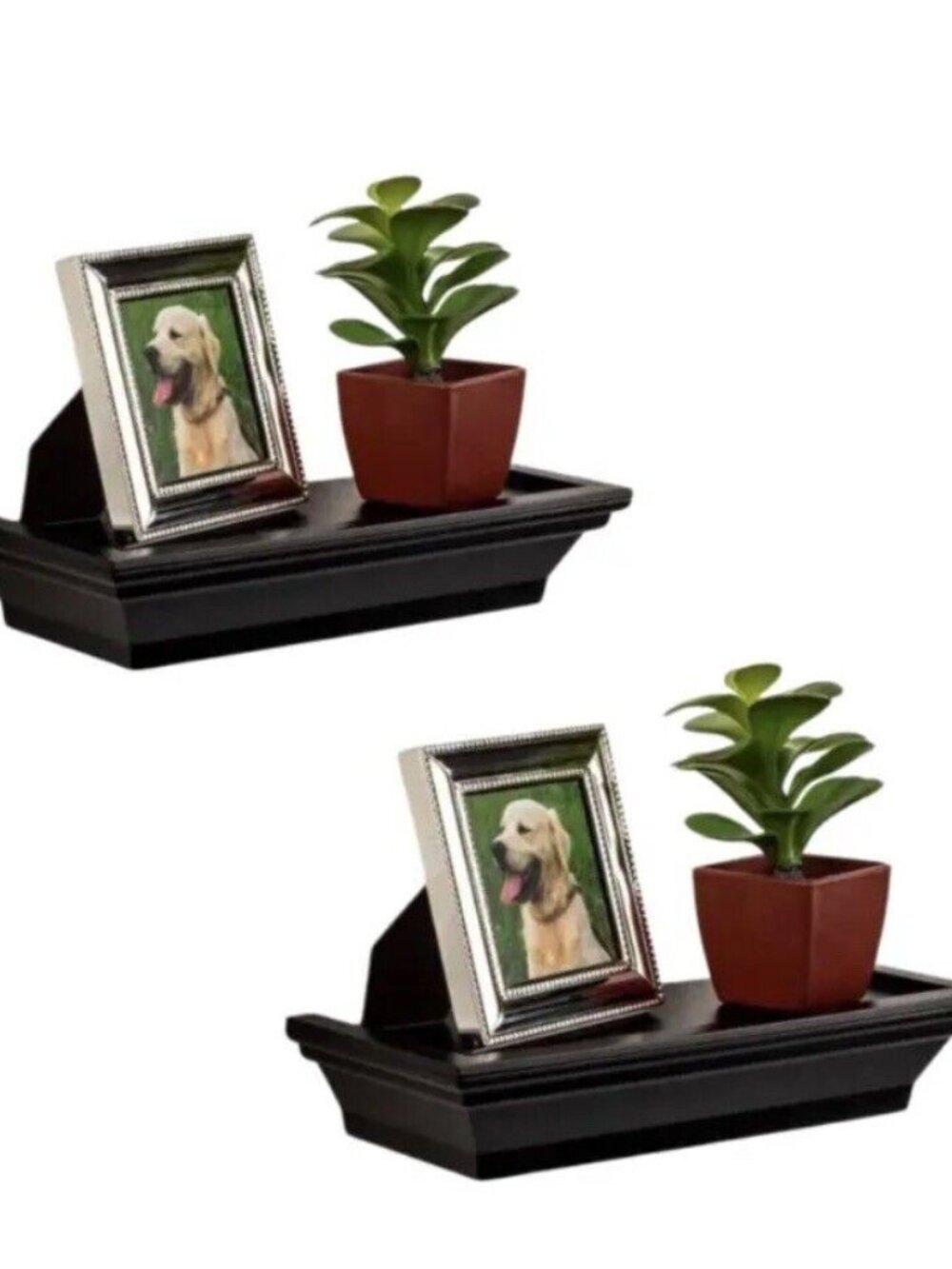3pc - Black 6" Floating Wall Shelfs